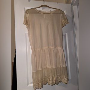 Lace trim dress, elegant